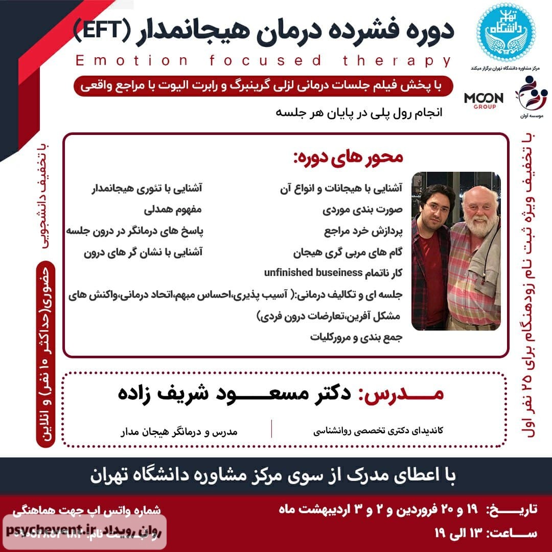 کارگاه فشرده درمان هیجان مدار EFT